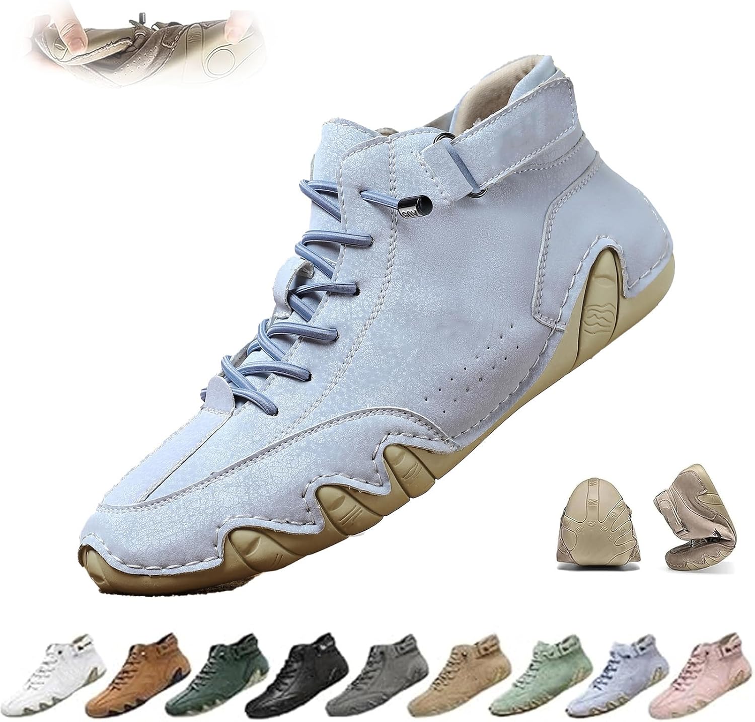 

Ортопедические кроссовки для женщин и мужчин, противоскользящие водительские туфли, наружные водонепроницаемые дышащие кроссовки Ghtrhsb, синий