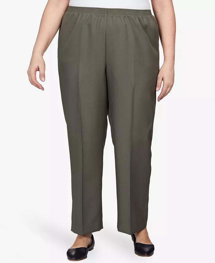 

Классические укороченные брюки Accord Plus Size с эластичной резинкой на талии Alfred Dunner, зеленый