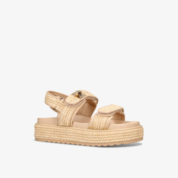 Сандалии Millo из рафии с двойными ремешками на плоской подошве Steve Madden, бежевый — фото 3