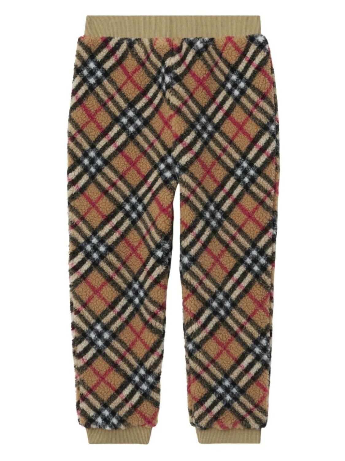 

Burberry Kids брюки из шерпы в клетку Vintage Check, нейтральный цвет