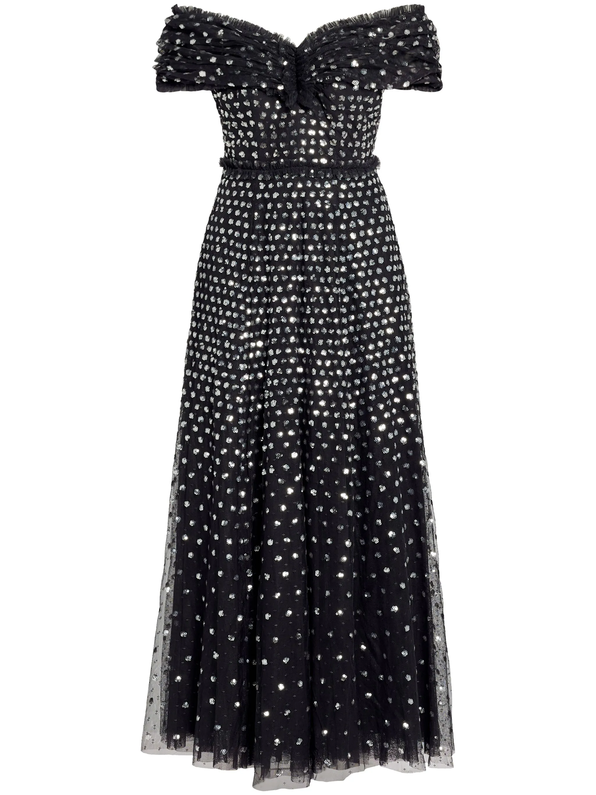 

Платье Grace Gloss с открытыми плечами Needle & Thread, черный