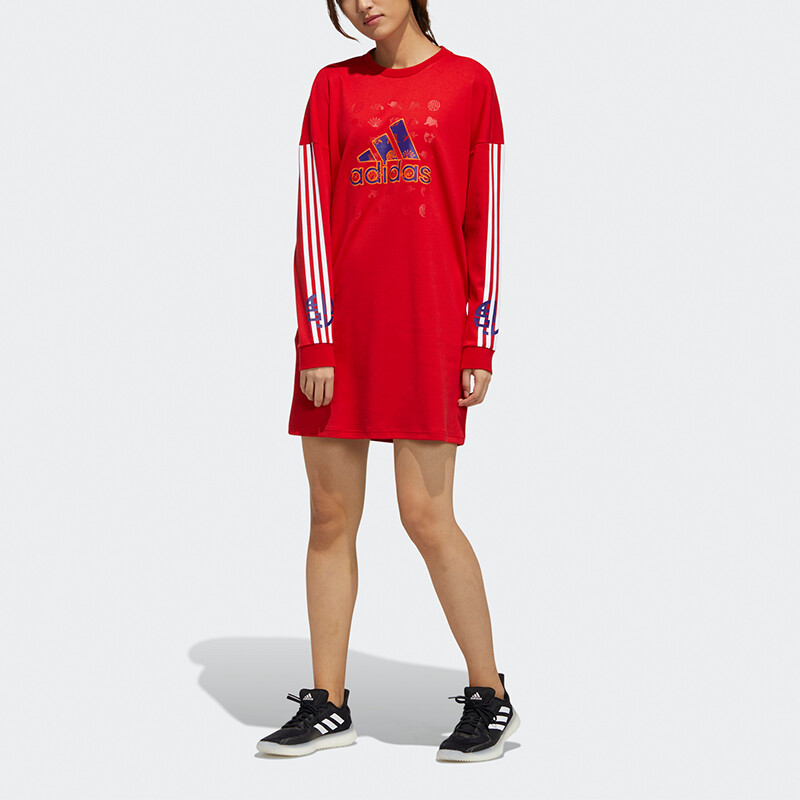 Женская толстовка CNY Collection, красная Adidas — фото 2
