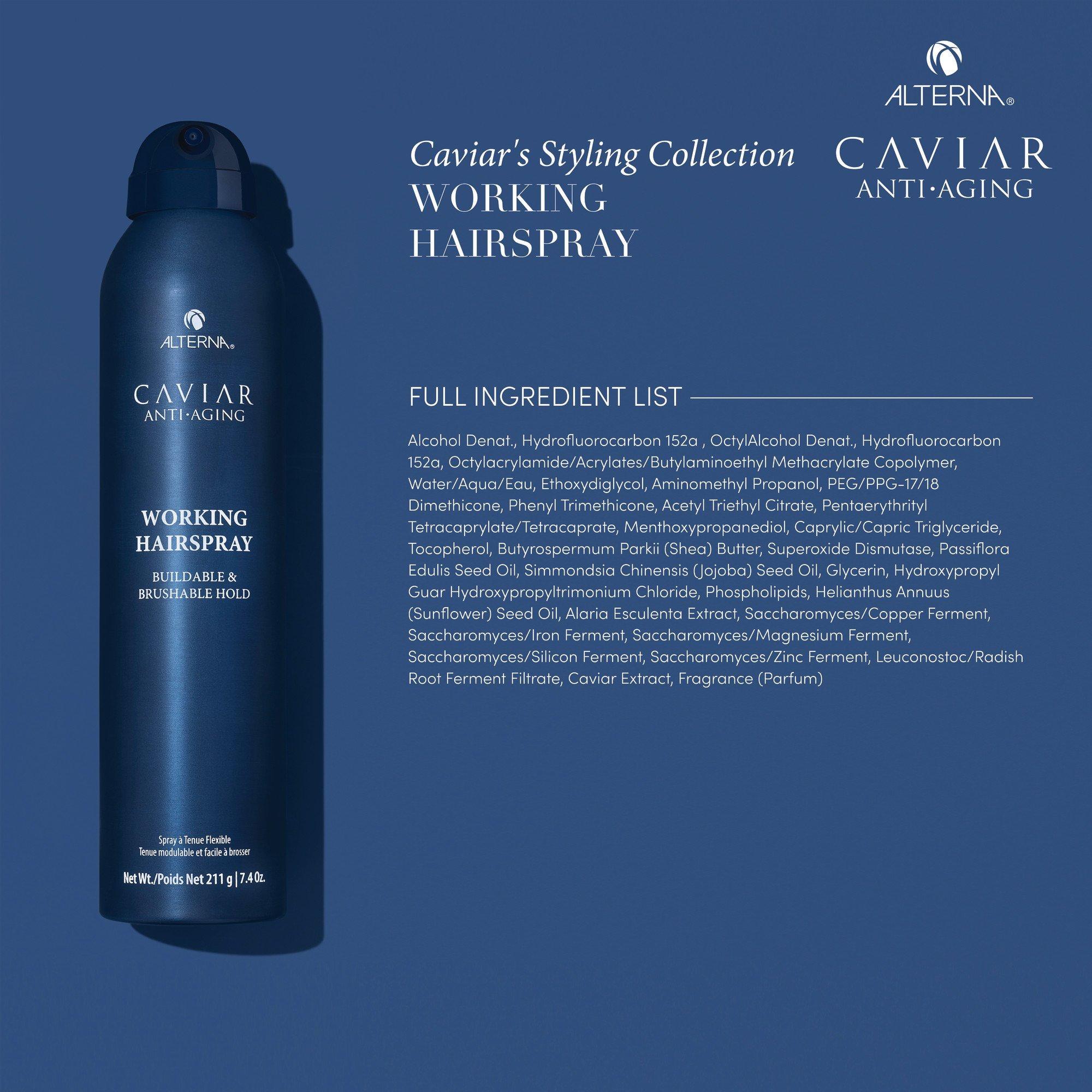 Лак для волос Caviar Anti-Aging Professional Styling Working Hairspray Alterna, 3.0 oz — фото 4