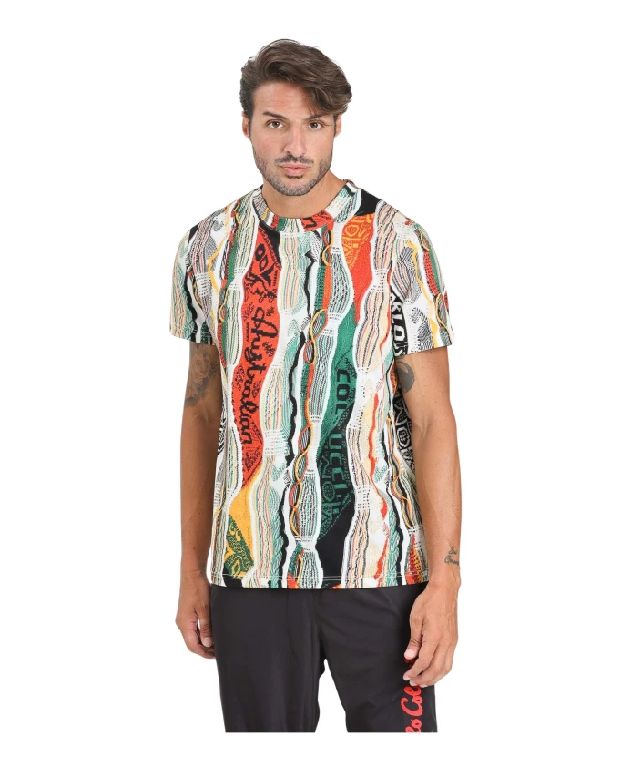 

Белая футболка с короткими рукавами и эффектом вязки Australian, мультиколор, Белый, Белая футболка с короткими рукавами и эффектом вязки Australian, мультиколор