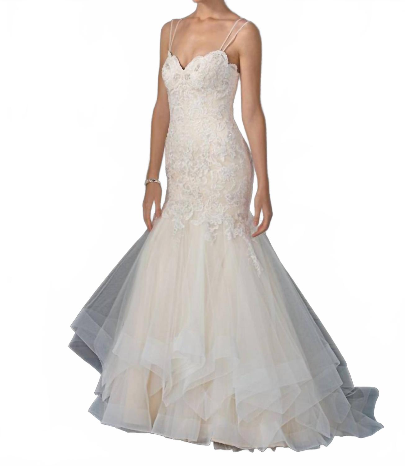 

Свадебное платье русалка в цвете айвори Casablanca, слоновая кость