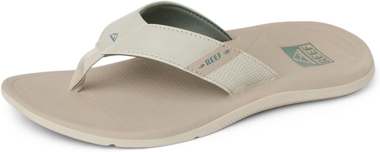 

Мужские вьетнамки REEF Santa Ana, поддержка свода стопы, водостойкие, подошва не оставляет следов, Tan/Tan/Forest