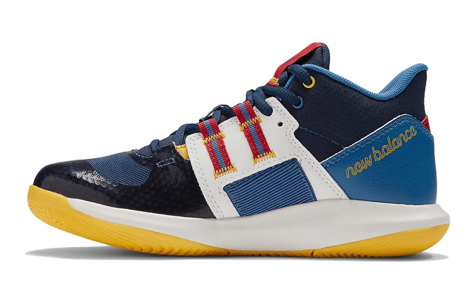 Кроссовки детские тренировочные Coco CG1 синий белый красный Kids' New Balance, морской синий+настоящий красный — фото 2