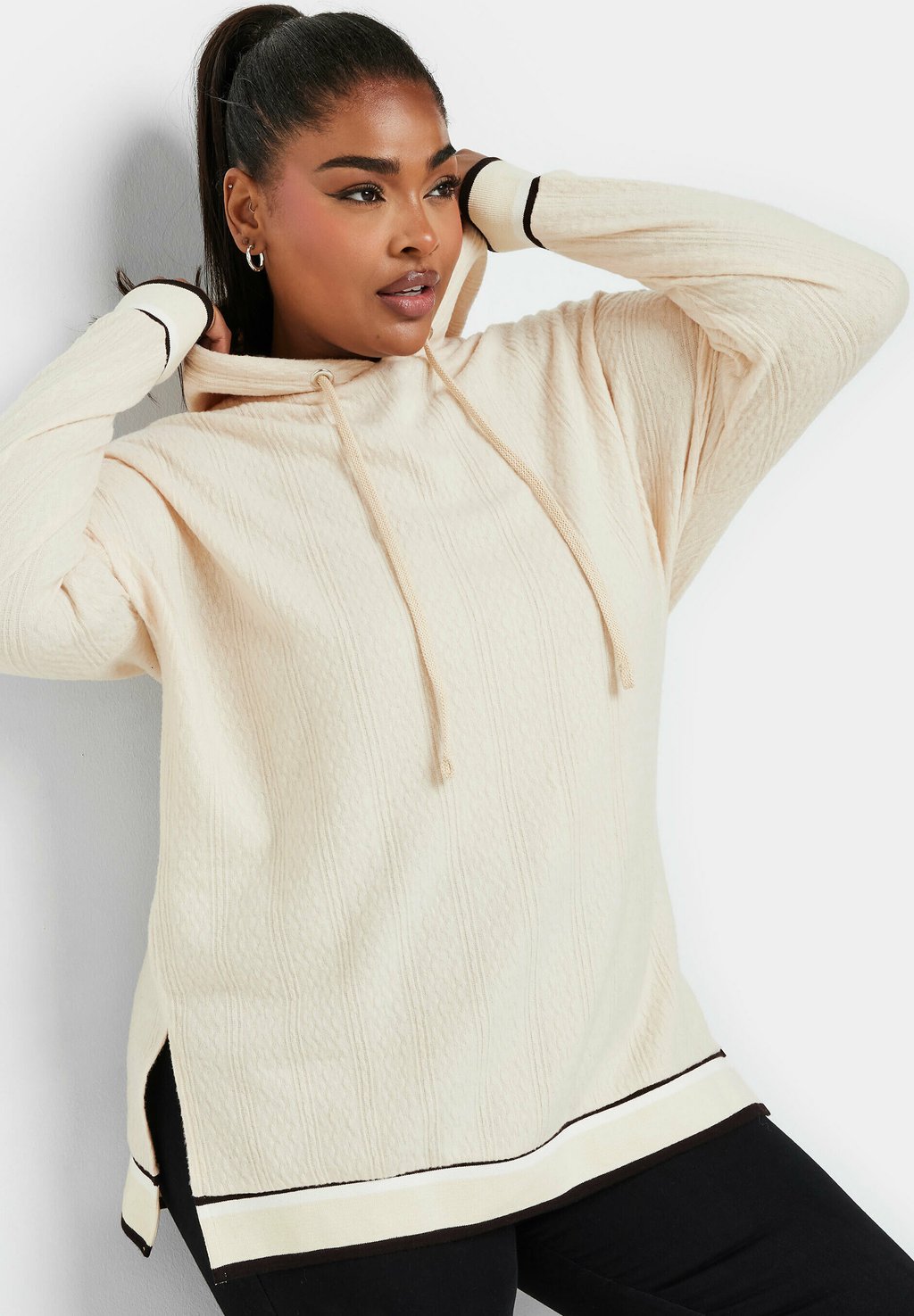 

Толстовка с капюшоном Yours Clothing, молочный