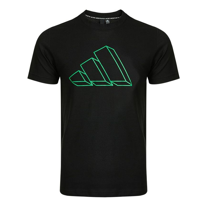 

Футболка adidas M Fi Gfx Tee Athleisure Casual Sports Round Neck Short Sleeve Black, черный