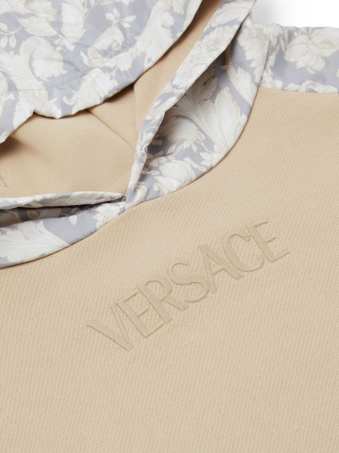 Толстовка с капюшоном с мотивом Barocco Versace Kids, нейтральный цвет — фото 3