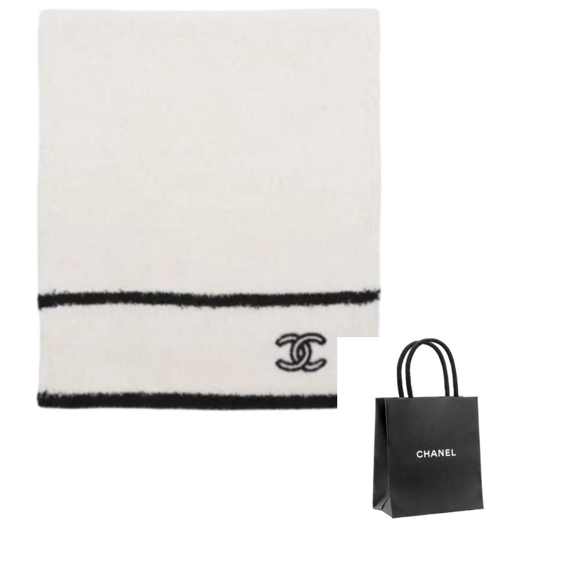 

CHANEL Вязаный шарф Unisex White