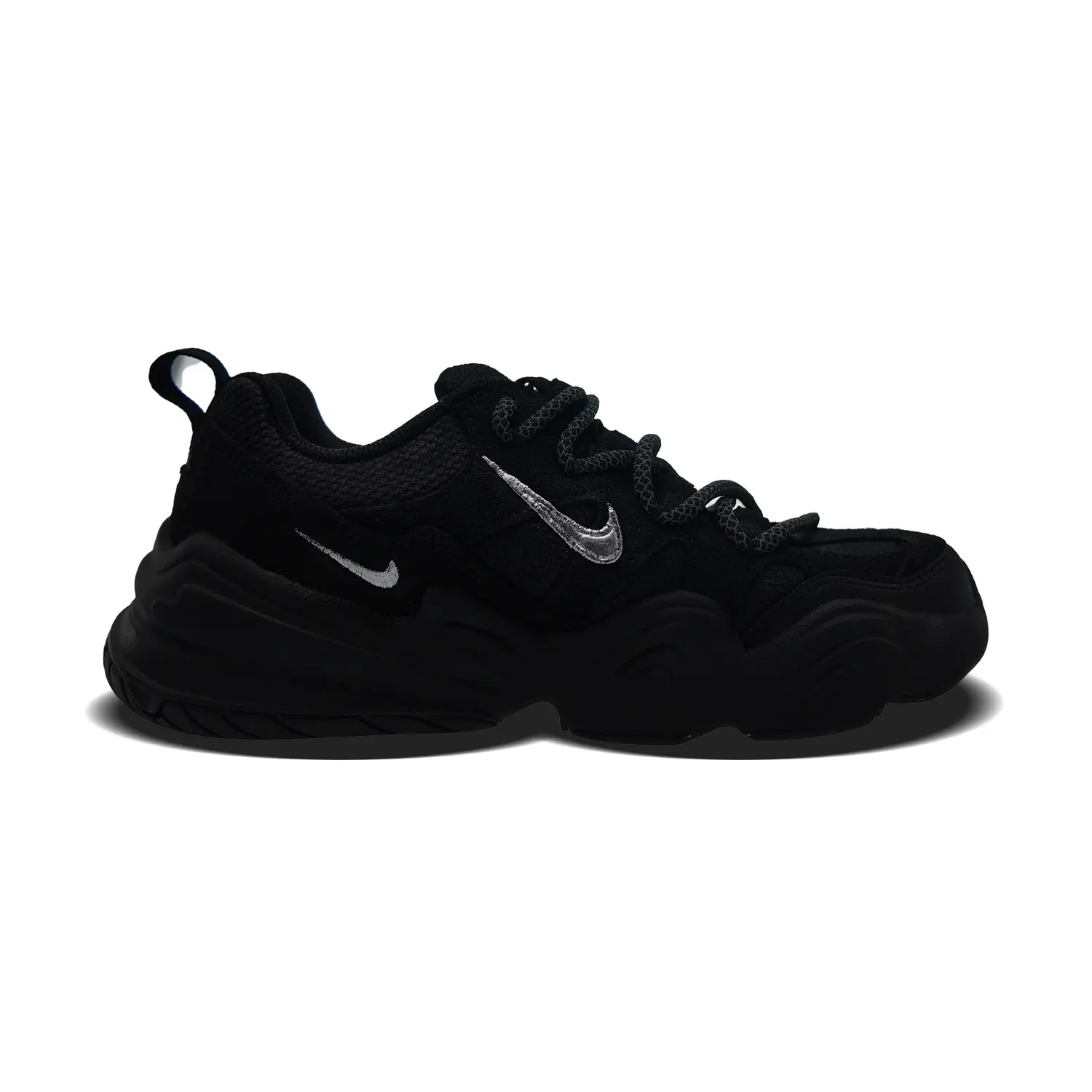 Техническая Hera устойчивые к истиранию низкие кроссовки Casual Unisex Black Silver Nike, черный серебряный — фото 3