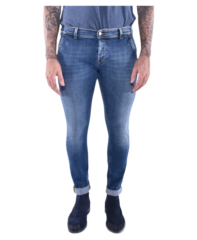 

Узкие джинсы с низкой посадкой, синие Dondup, синий