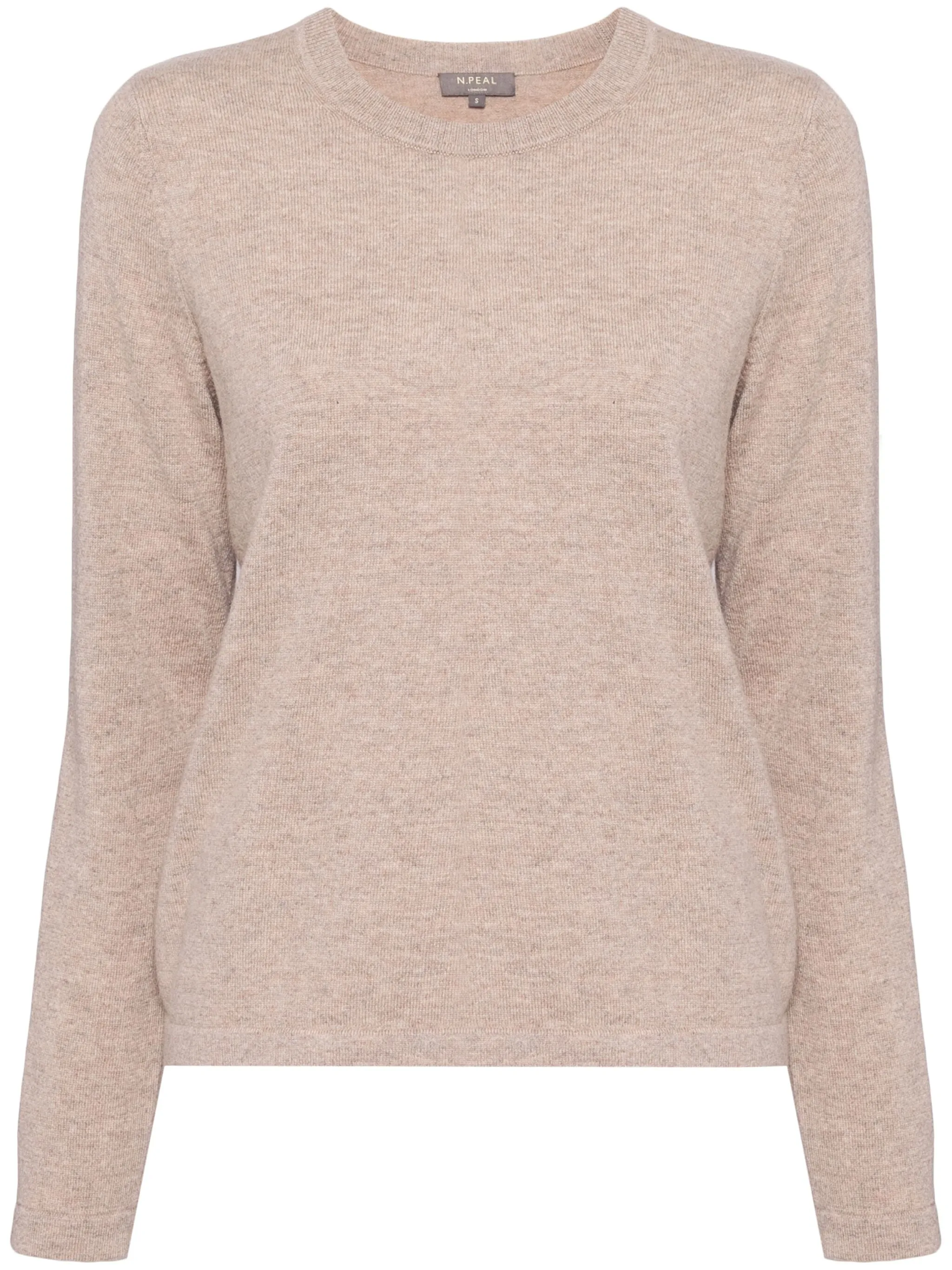 

Джемпер в рубчик N.Peal, бежевый