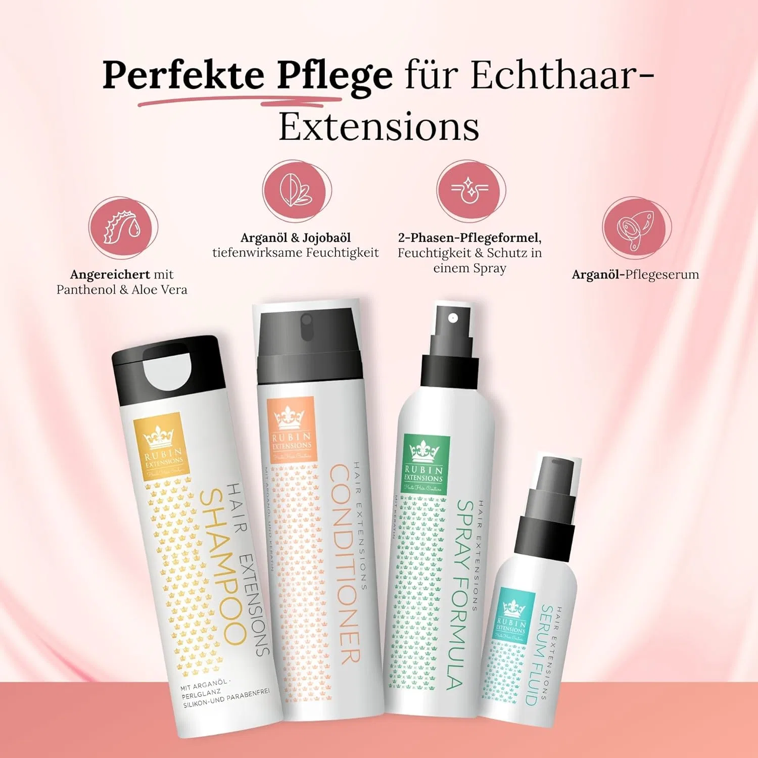 Набор для ухода за нарощенными волосами Rubin Extensions Complete Care Kit Rubin Extensions — фото 3