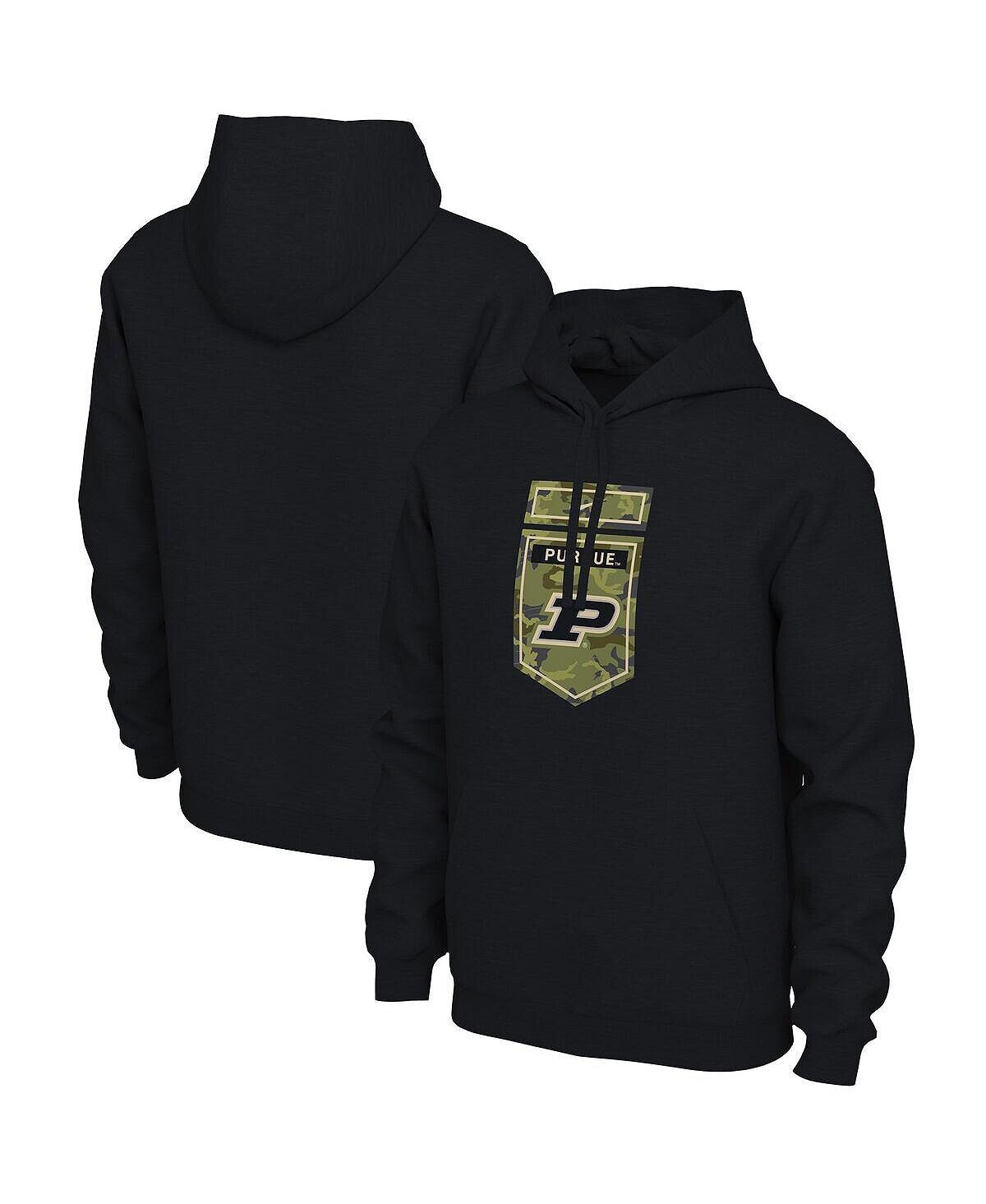 

Мужской черный пуловер с капюшоном Purdue Boilermakers Veterans Camo Nike