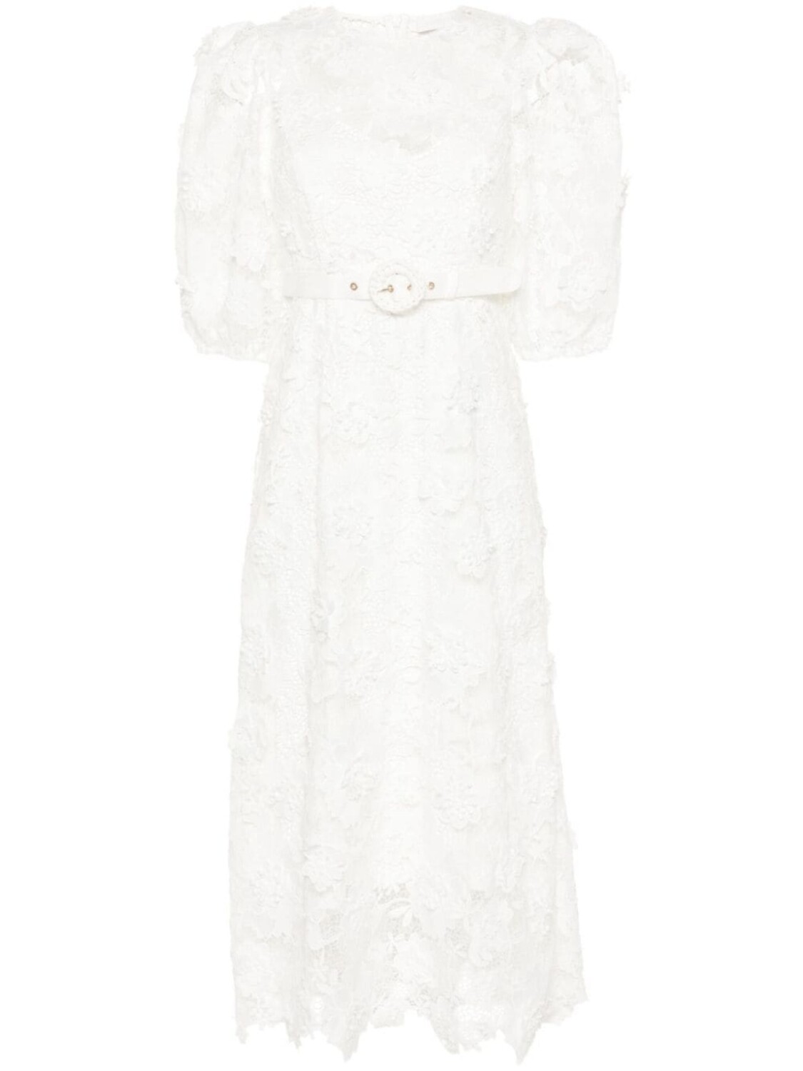 

Платье миди Halliday Lace Flower ZIMMERMANN, белый