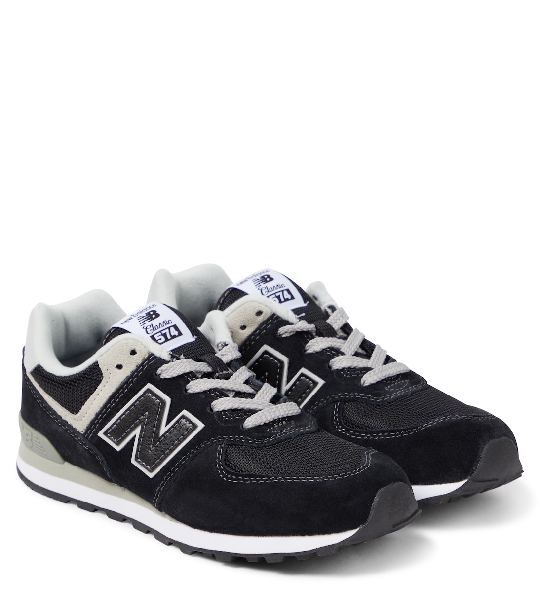 

574 Core Junior замшевые кроссовки New Balance Kids, черный
