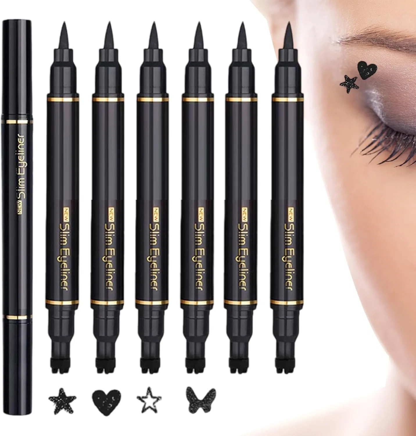 Набор для макияжа Stamp Eyeliner, 6 шт, водостойкий, без бренда