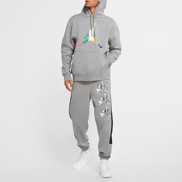 Толстовка Air Jordan Sport DNA Large logo Printing Fleece Stay Warm Gray, серый — фото 4