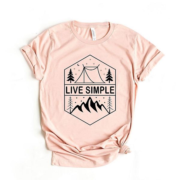 

Футболка с принтом Live Simple Simply Sage Market, Blush, Зеленый, Футболка с принтом Live Simple Simply Sage Market, Blush