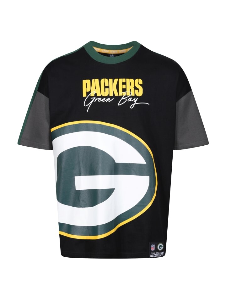 

Футболка Re:Covered T-Shirt NFL Packers Bay Cut and Sew Oversized, черный