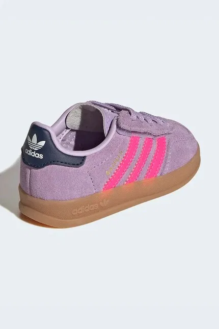 Кроссовки замшевые Gazelle Indoor Adidas Originals, фиолетовый — фото 3