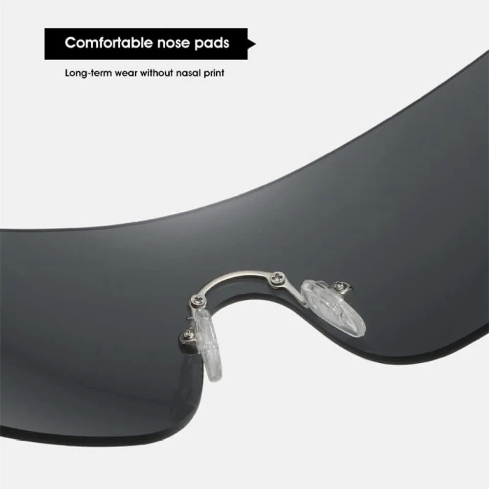 

MUTYNE Роскошные панк-солнцезащитные очки для женщин, цельные дизайнерские солнцезащитные очки с защитой от УФ-излучения UV400, унисекс, модные очки, Black Gold