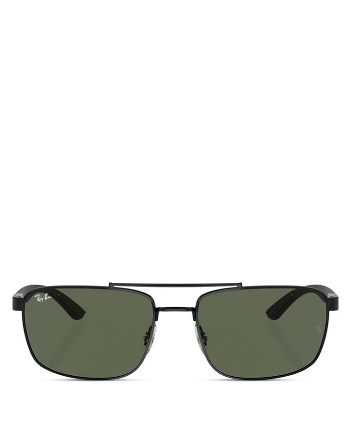 

Прямоугольные солнцезащитные очки Ray-Ban, 60 мм, черный