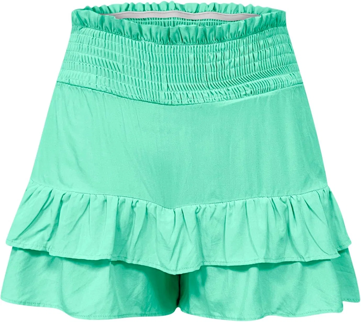 Шорты женские для активного отдыха с высокой талией и рюшами, Generic, A01_mint Green — фото 4