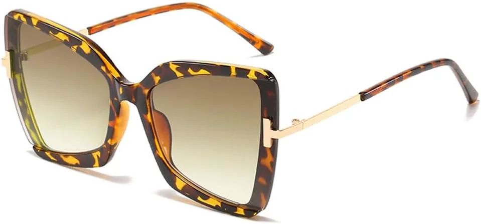 

Женские солнцезащитные очки-бабочки, модные солнцезащитные очки для уличной фотографии на открытом воздухе, очки с защитой от УФ-излучения UV400 KTUCN, C2