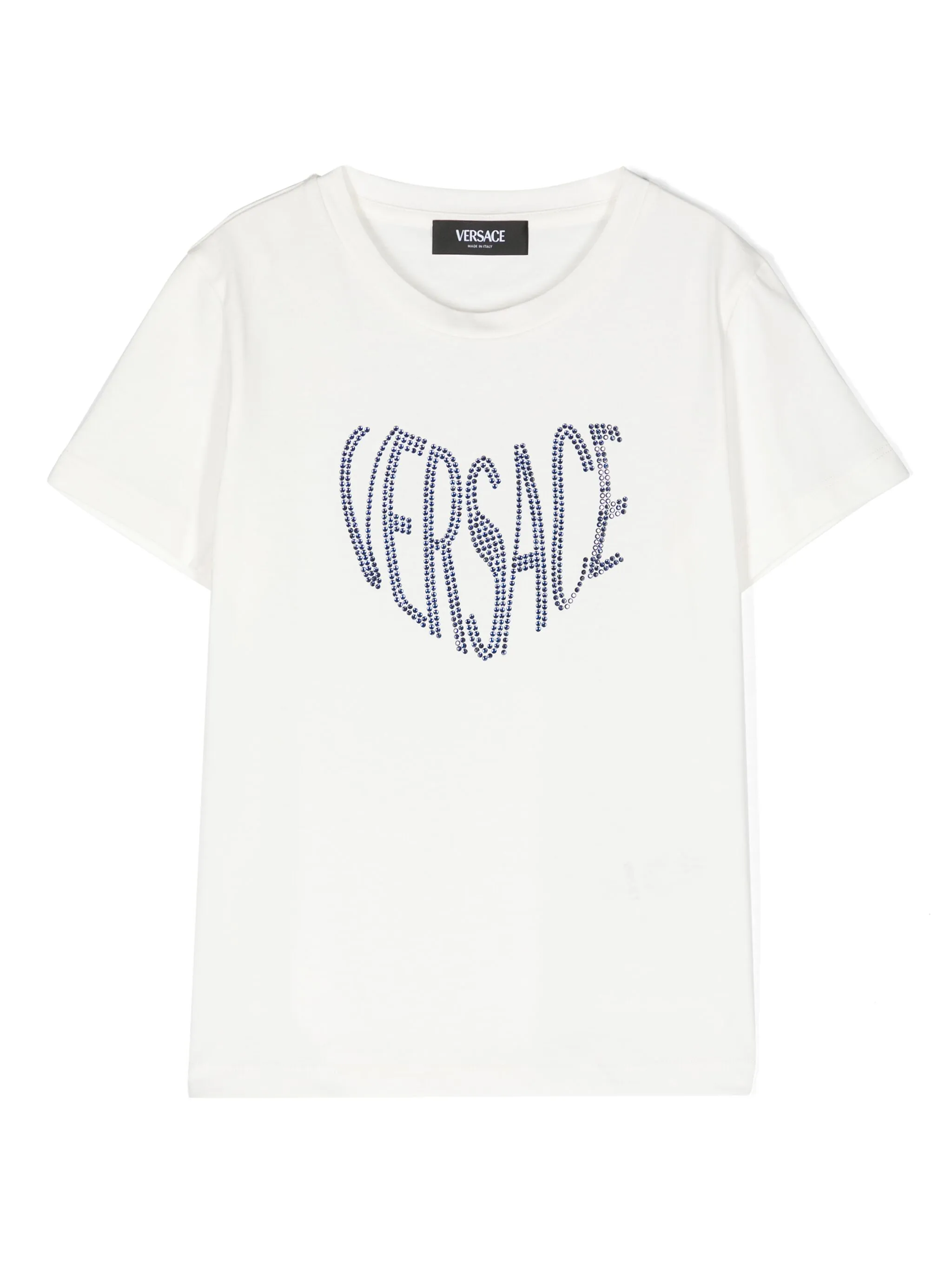 

Футболка со стразами Versace Kids, белый