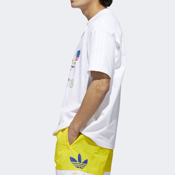 Футболка originals flag lag fill tee sports short sleeve white Adidas, белый — фото 4