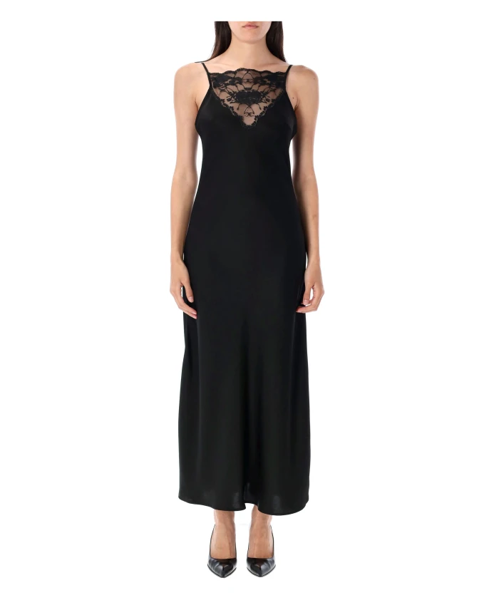 

Черное кружевное макси-платье AW25 By Malene Birger, черный