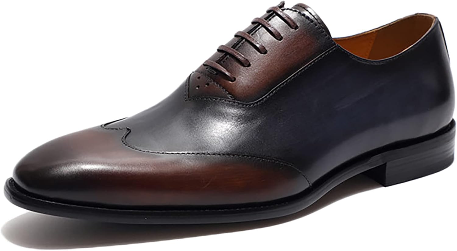 

Мужские коричневые и синие кожаные туфли с формальной шнуровкой Дерби для работы, офиса, свадьбы и вечеринок, синие-45 Generic