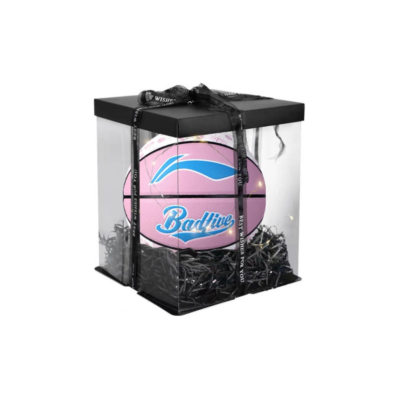 

LINING Badfive PU баскетбольный мяч розовый белый размер 7 тренировочный unisex