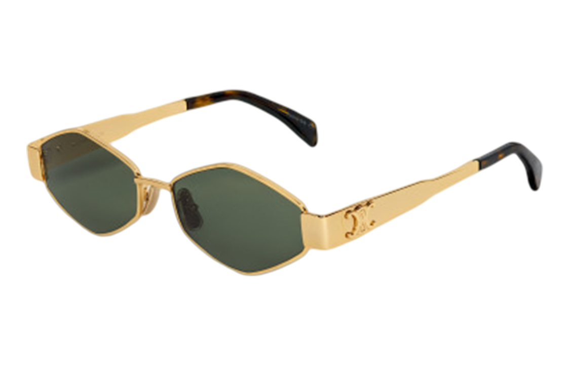 

Солнцезащитные очки в геометрической оправе CELINE, Gold