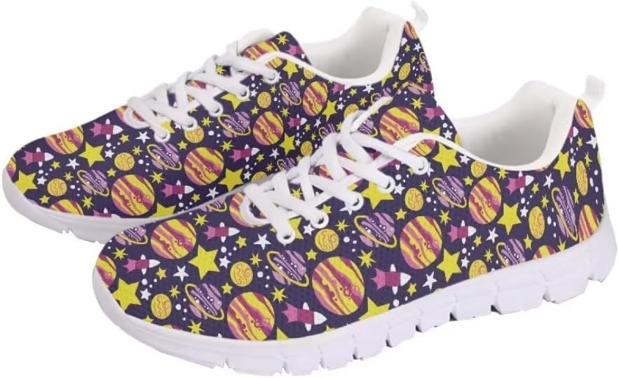 

Мужские кроссовки Jeiento для бега и ходьбы, противоскользящие теннисные кроссовки с дышащей сеткой, спортивная обувь для тренажерного зала, тренировок и повседневной носки, Stars Planet