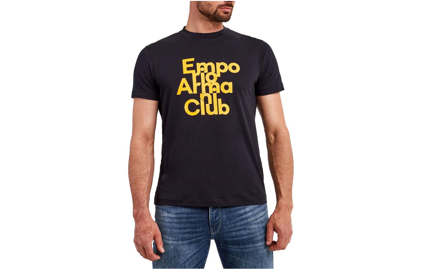 

EMPORIO ARMANI Футболка мужская графитово-синяя