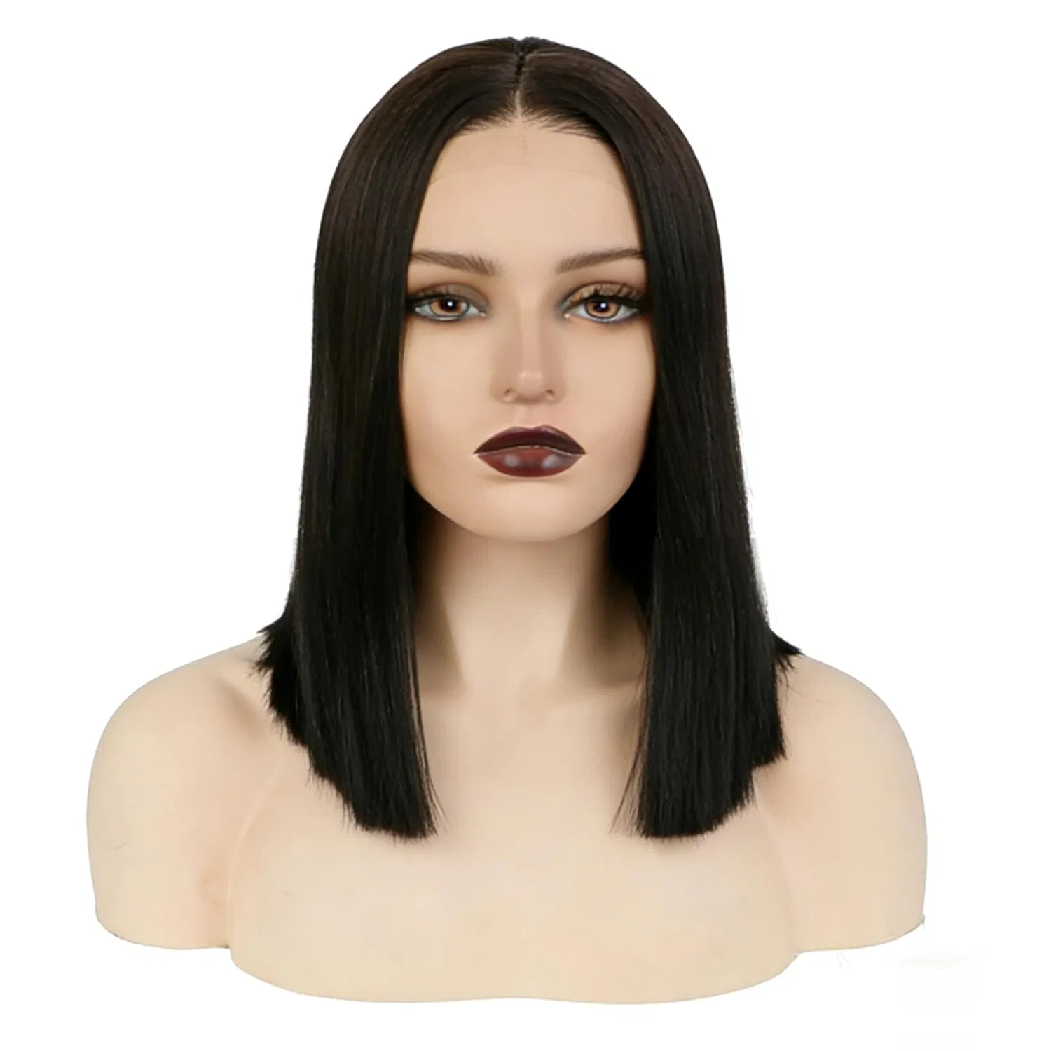 Короткий синтетический парик-каре 45 см для женщин Catmeye, Black