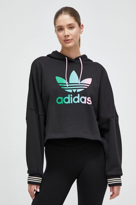 

Хлопковая толстовка adidas Originals, черный