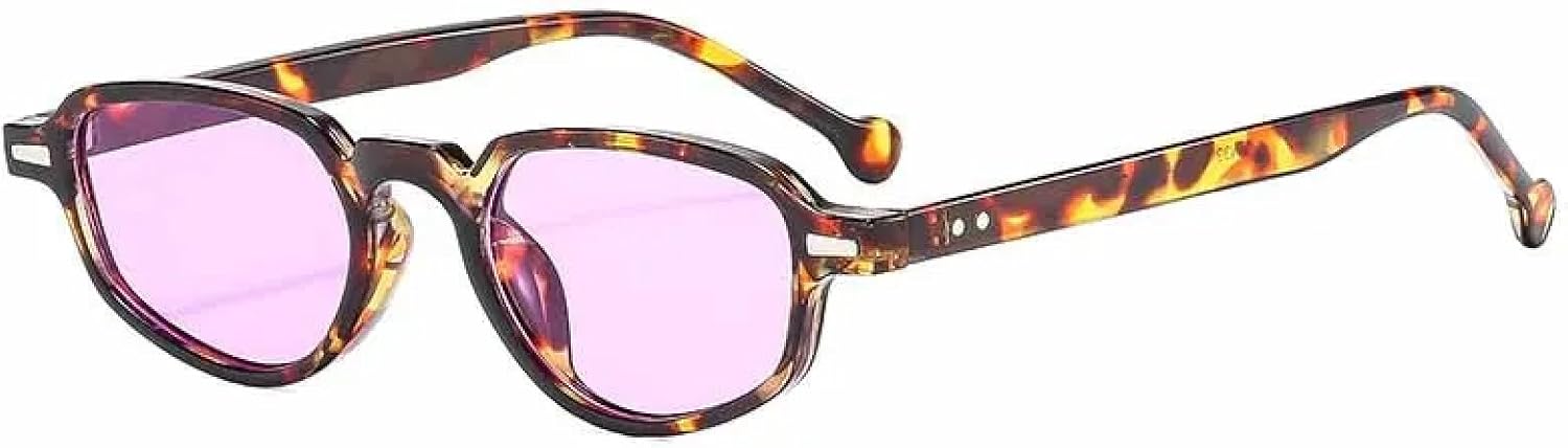 

Роскошные солнцезащитные очки в маленькой оправе с овальными заклепками, для женщин и мужчин, модные классические, для активного отдыха и путешествий, с защитой от УФ-излучения UV400 TKKTLLT, Flower Pink