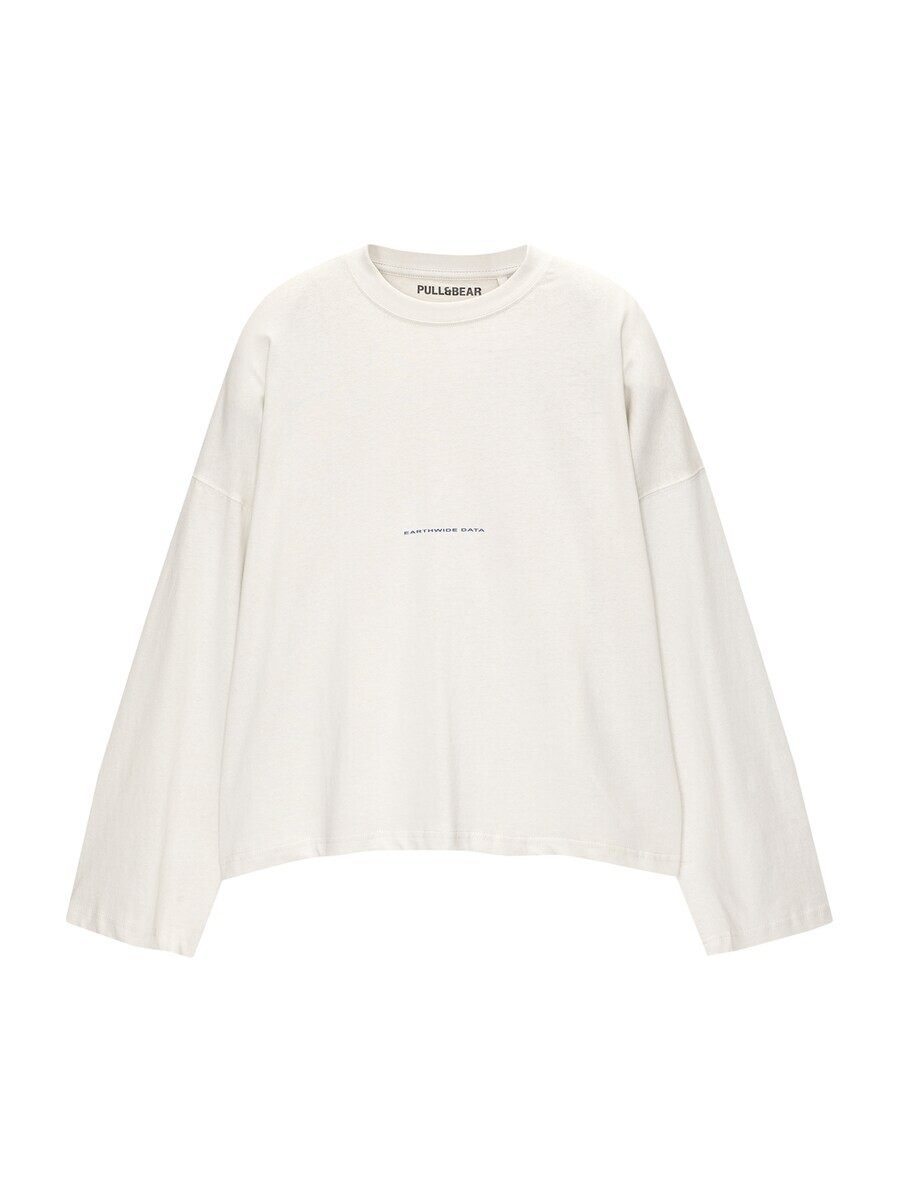 

Лонгслив Pull&Bear Shirt, белый