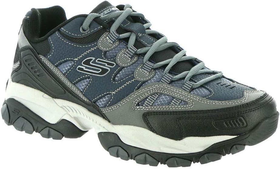 Кроссовки Skechers Sparta 2.0 из кожи и сетки для мужчин с шнуровкой, темно-синий/серый — фото 2