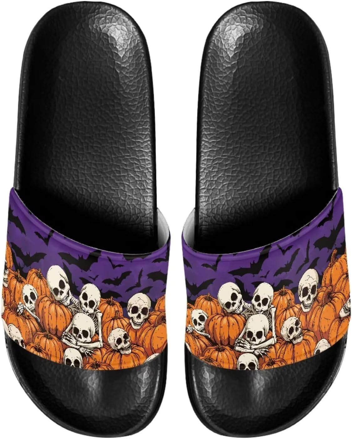 

Домашние шлепанцы JUDENTIDOS, тапочки для ванной, слайдоны, повседневная обувь для мужчин и женщин, Halloween Pumpkin Bats Skull