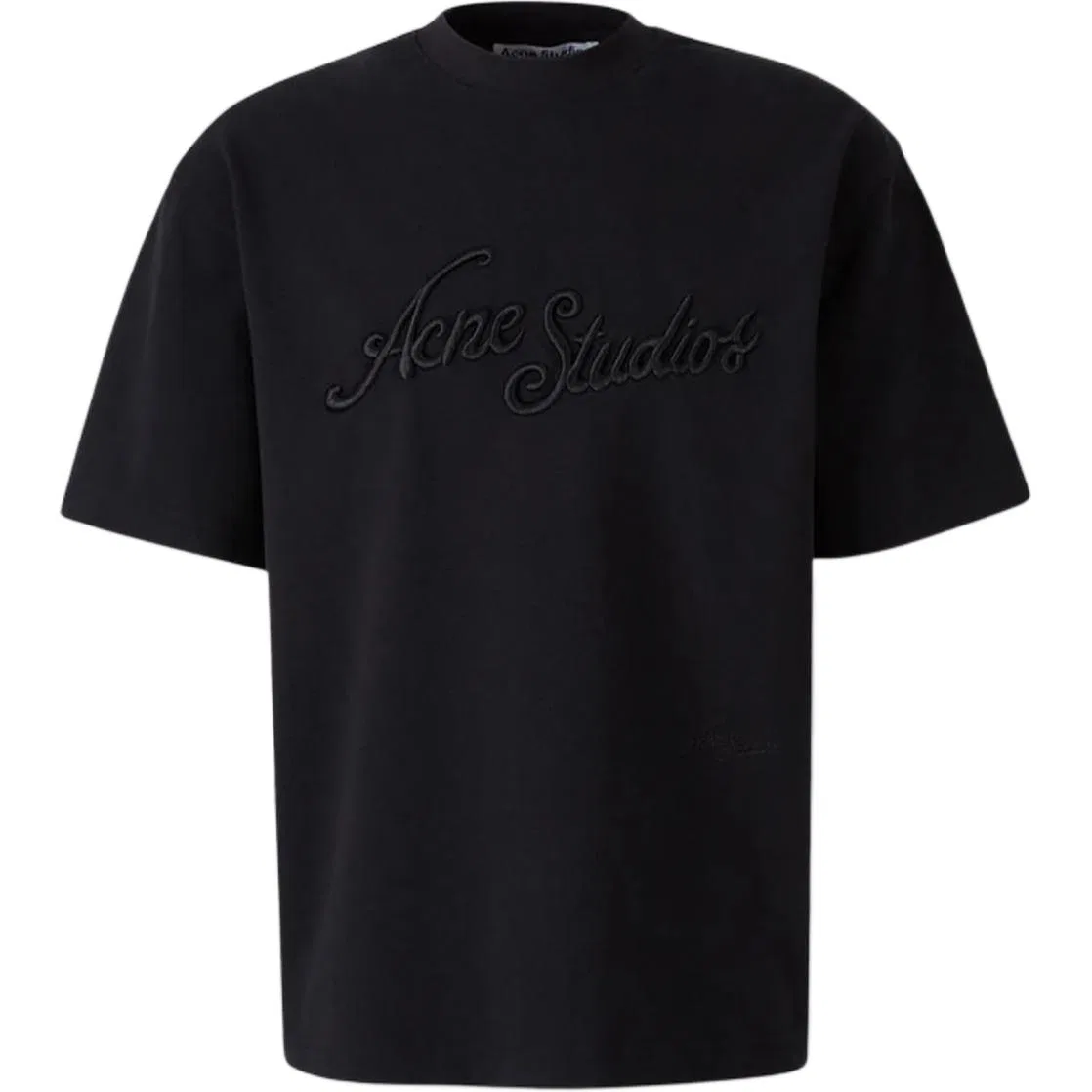 Футболка с вышитым логотипом Acne Studios черная