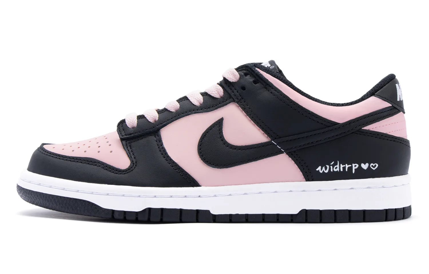 Nike Dunk White Peach Oolong нескользящие легкие кроссовки с амортизацией low top для скейтбординга детские черно-розовые унисекс — фото 3