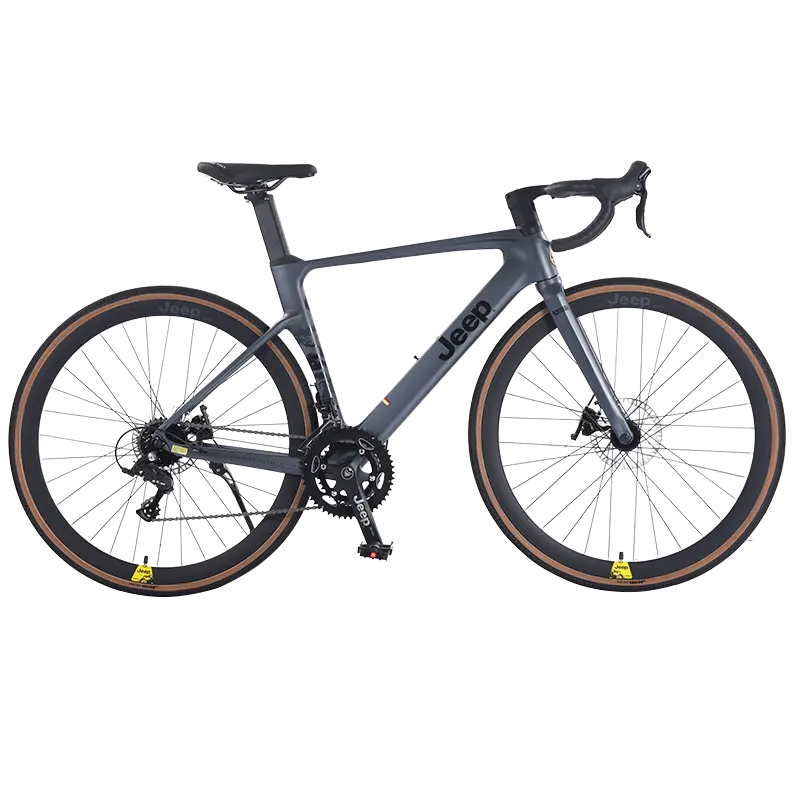 

Шоссейный велосипед Glamor Fantasy с дисковыми тормозами из магниевого сплава для взрослых Jeep, серый