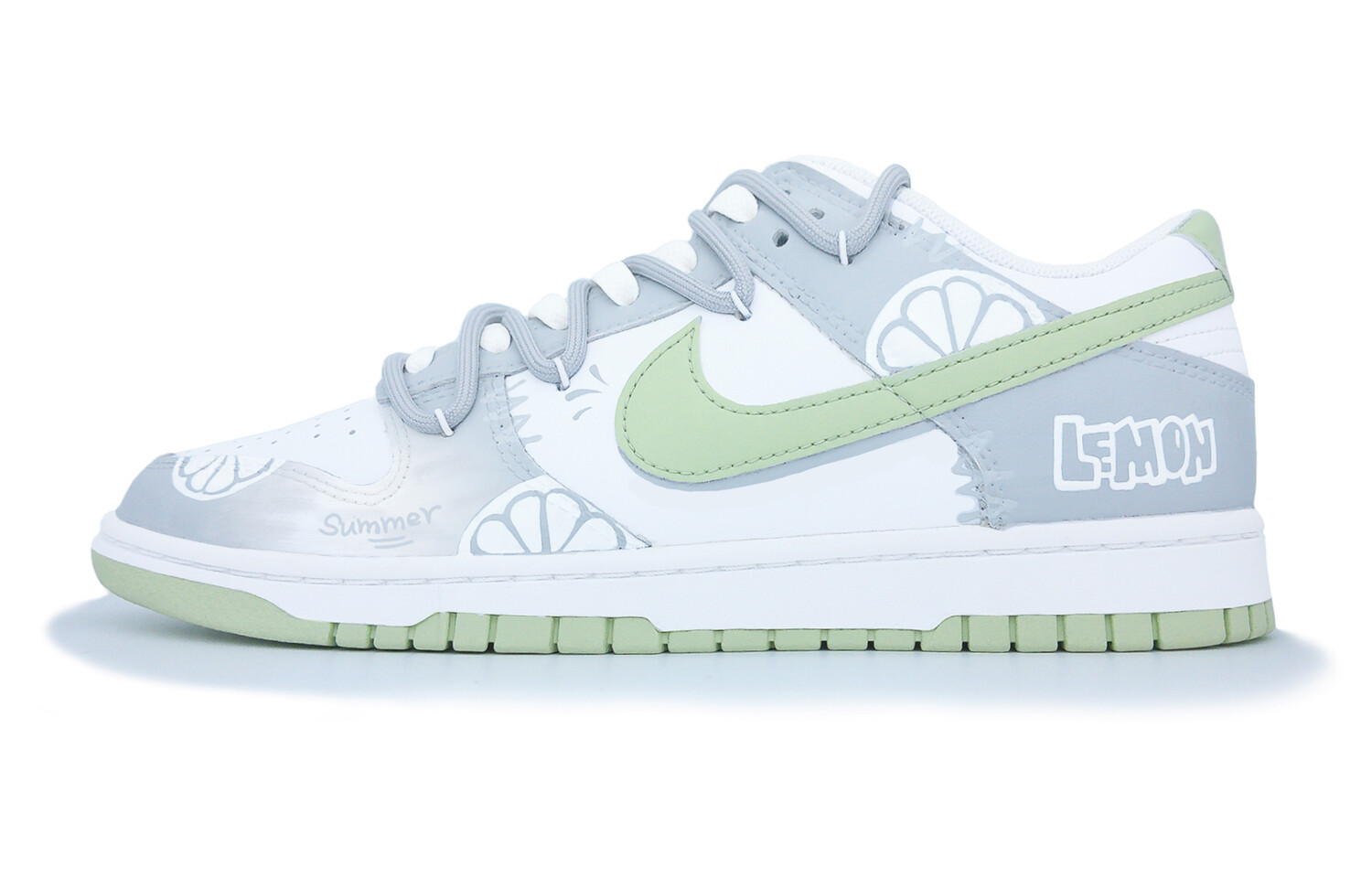

Кроссовки Nike Dunk Skateboarding Shoes Men Low-top Sail/Sail/Metallic Gold Grain/Oil Green, зеленый