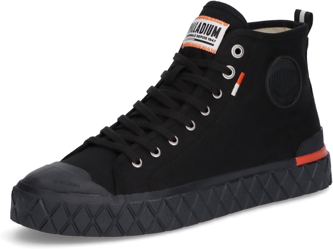 

Кроссовки Palladium Unisex Palla Ace Mid из органического канваса на шнуровке, черный